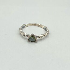 Silpada Green Gemstone Stacking Ring